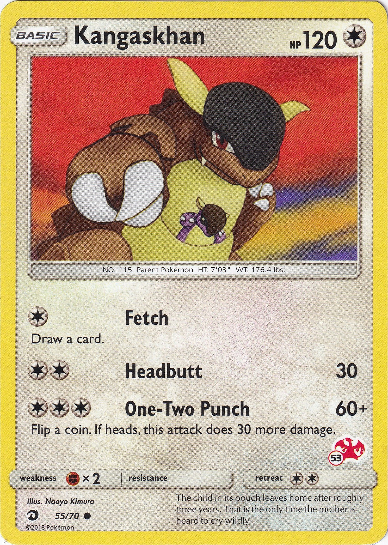 Kangaskhan - 55/70 (#53 Charizard Stamped) - Battle Academy - Pokemon