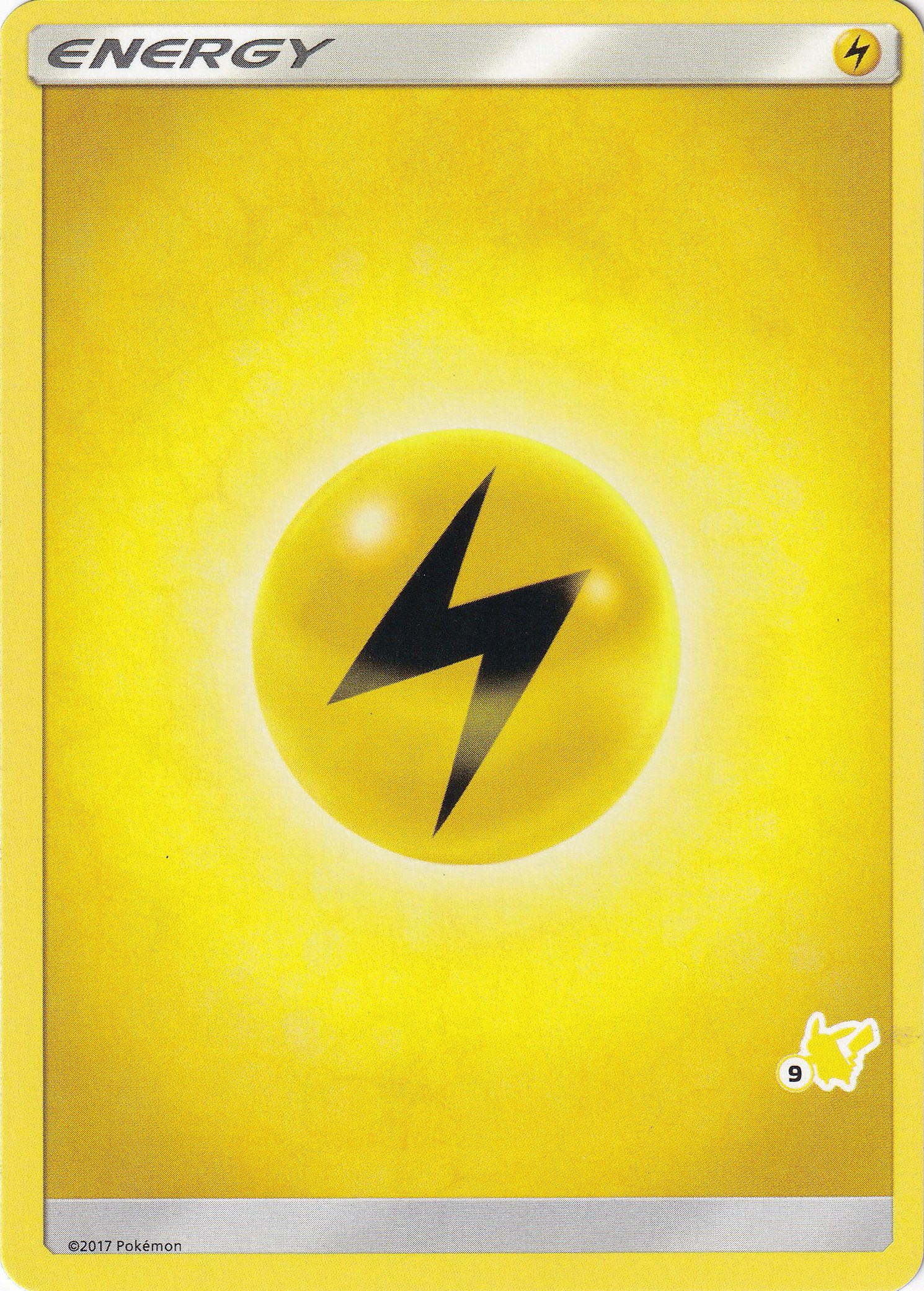 Lightning Energy (#9 Pikachu Stamped) card artwork