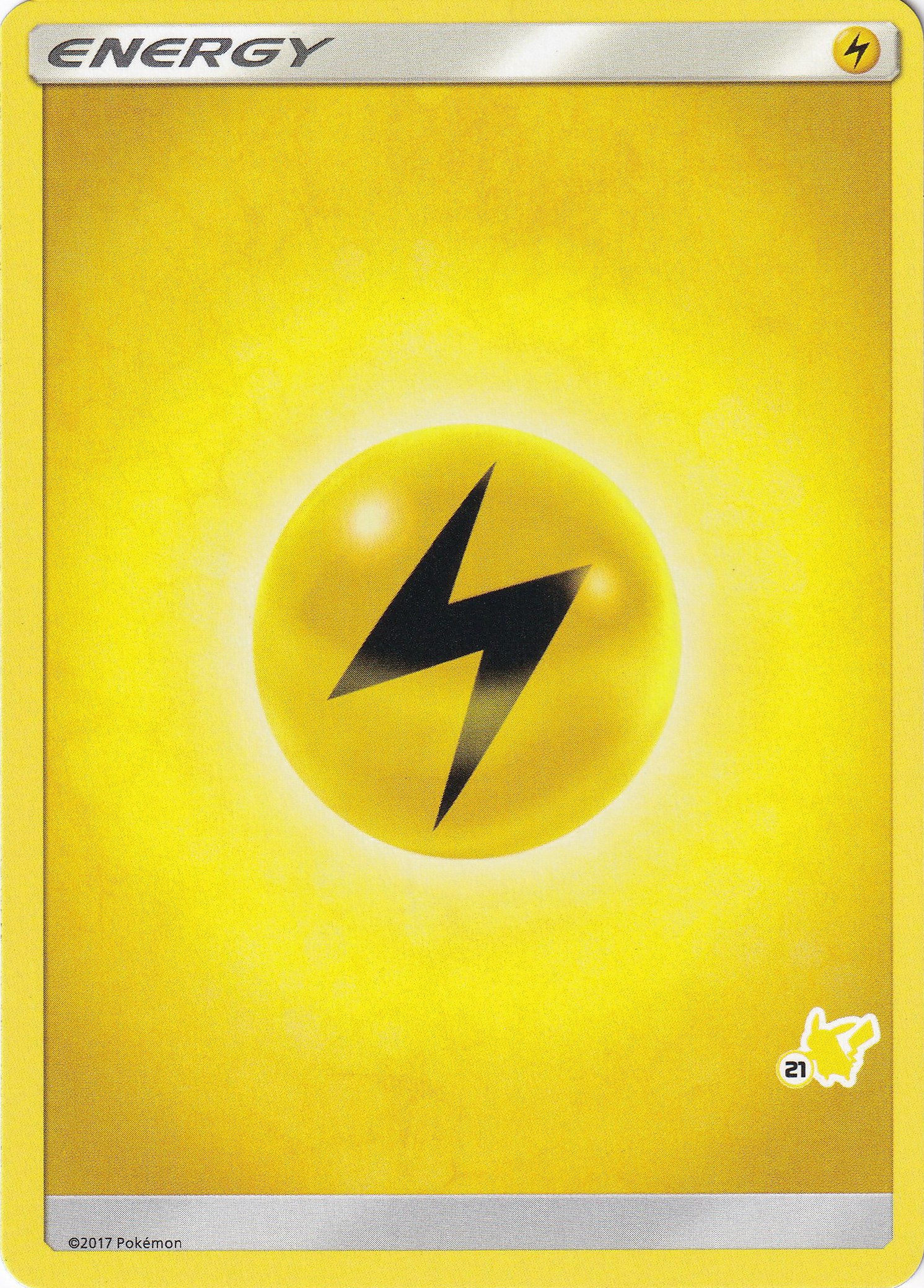 Lightning Energy (#21 Pikachu Stamped) card artwork