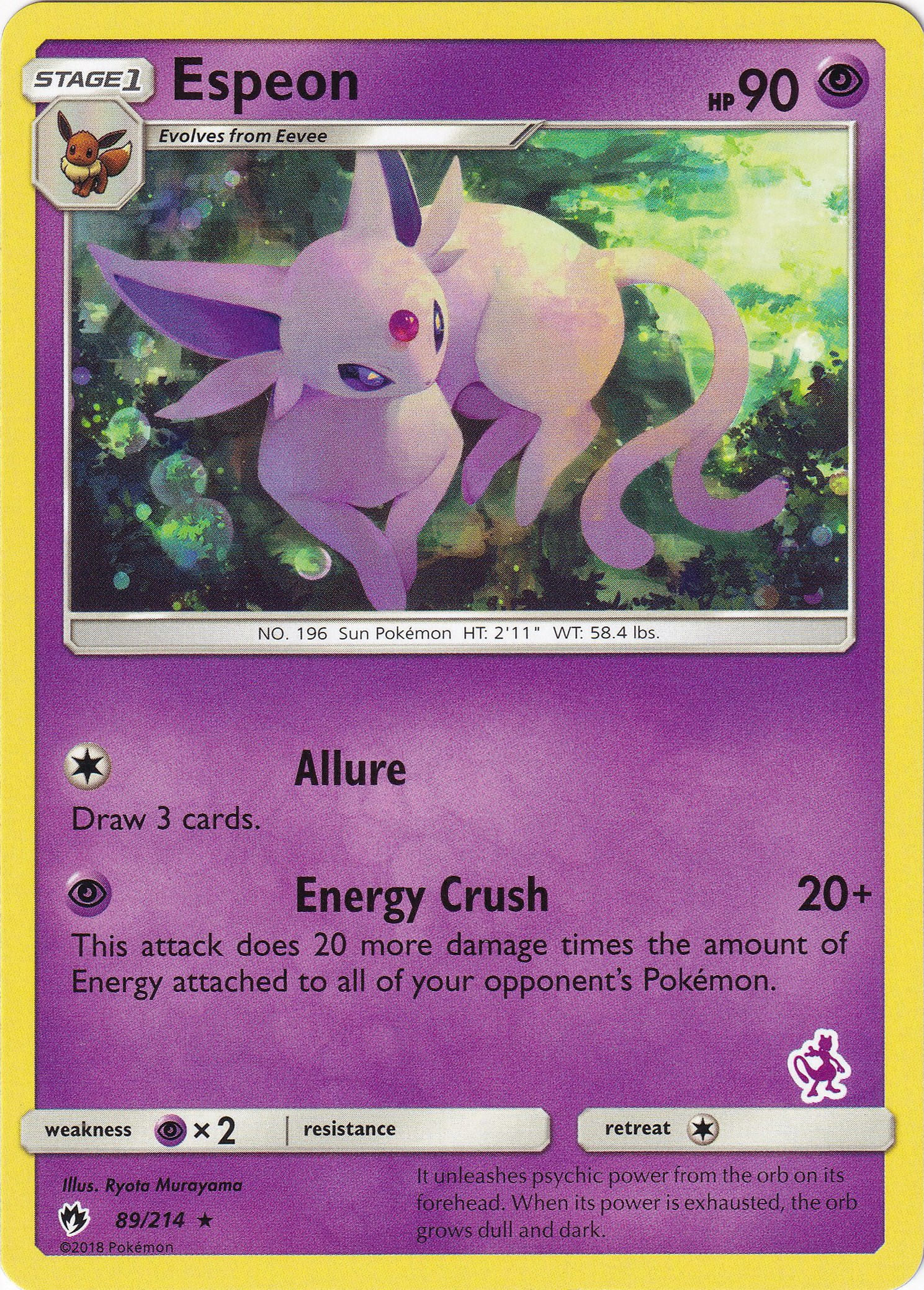 Espeon card artwork
