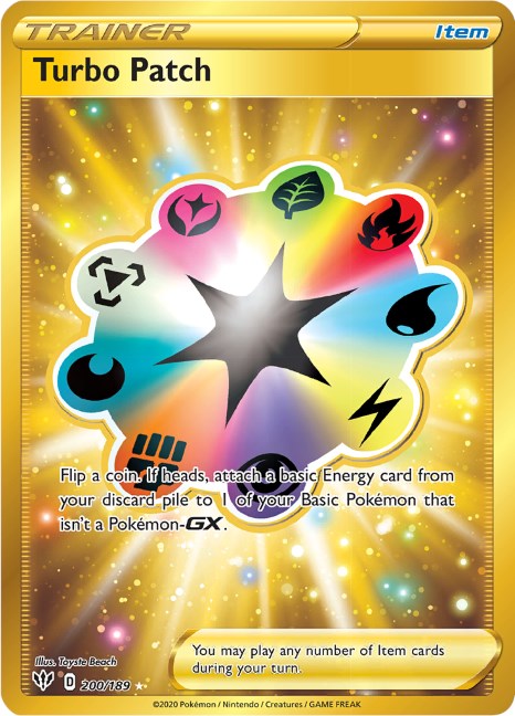 Turbo Patch SR SECRET RARE Pokemon TCG Online PTCGO 200/189 DIGITAL CARD FAST 