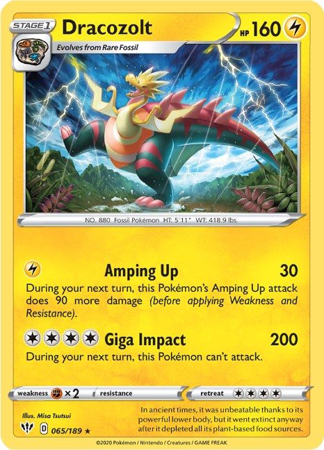Dracozolt card artwork