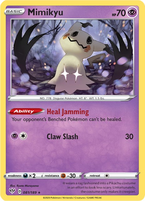 Pokemon card Mimikyu shiny