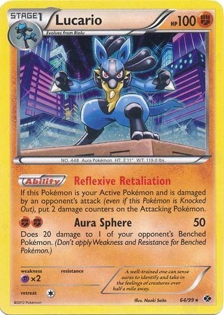 Lucario - 64/99 (Cosmos Holo) - Blister Exclusives - Pokemon