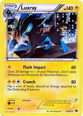 Luxray - 46/99 (Cracked Ice Holo) card artwork