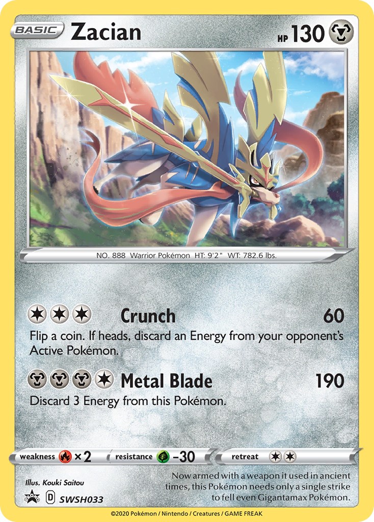 Zacian V - SWSH076 - SWSH: Sword & Shield Promo Cards - Pokemon