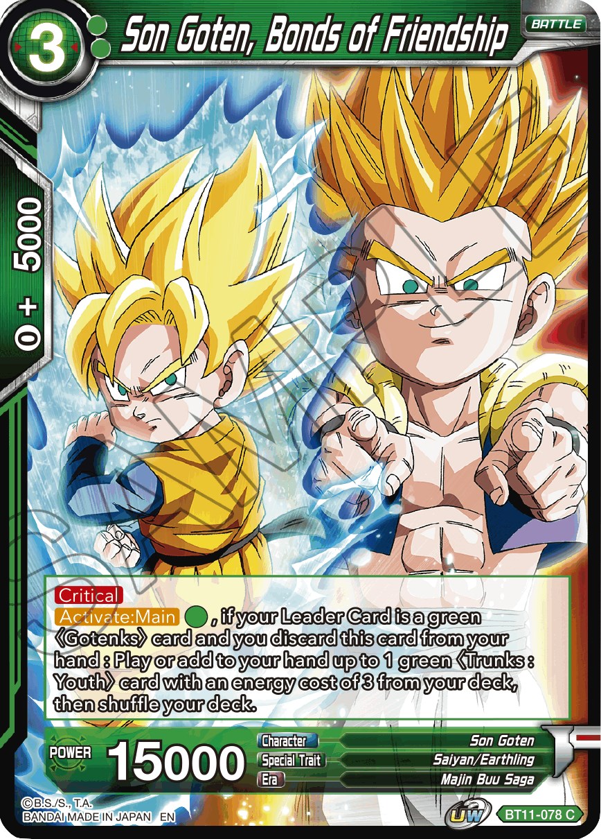 Son Goten, Bonds of Friendship - Vermilion Bloodline - Dragon Ball Super CCG Son Goten, Bonds of Friendship - Vermilion Bloodline - Dragon Ball Super CCG