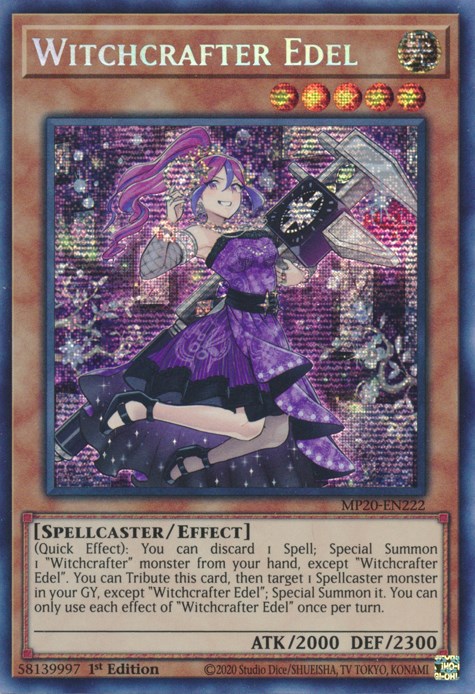 Witchcrafter Collaboration x3 MP20-EN227 YuGiOh 1st Edition Rare 
