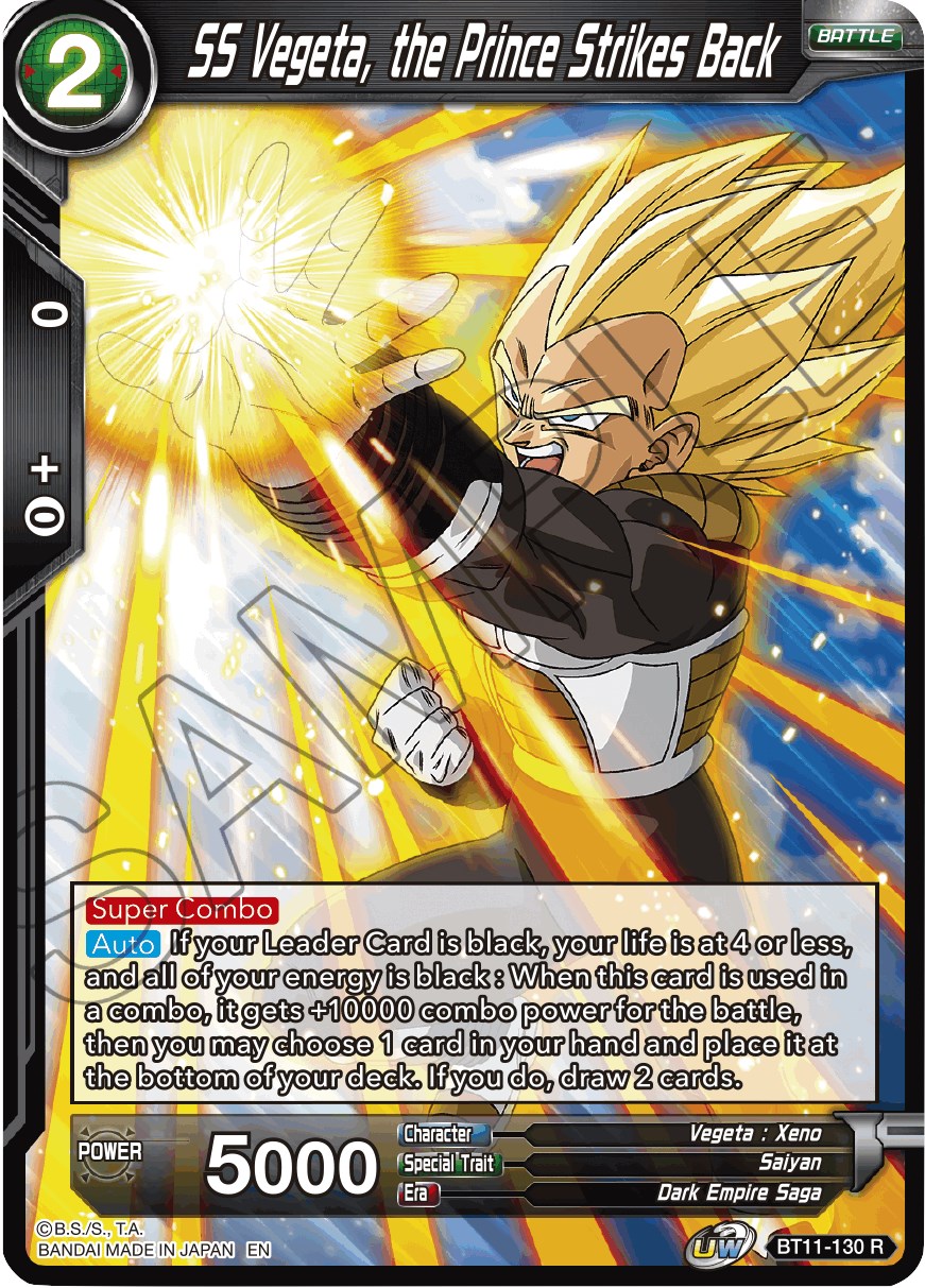SSR Super Saiyan 2 Vegeta Dragon Ball Trading Cards CCG