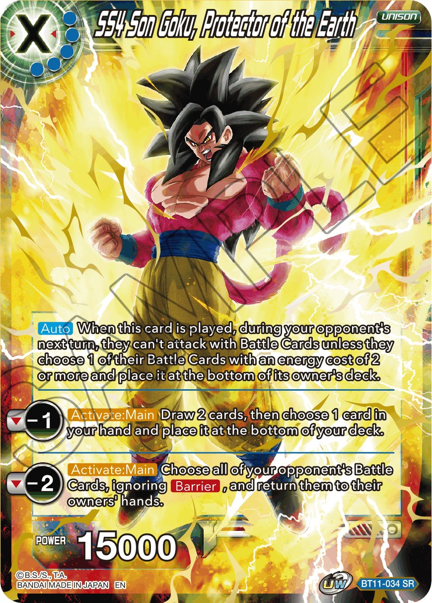 SS4 Son Goku Protector of the Earth BT11-034 SPR Dragon Ball Super CCG NM 