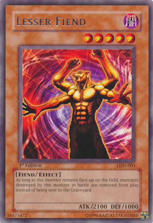 Lesser Fiend - Legacy of Darkness - YuGiOh