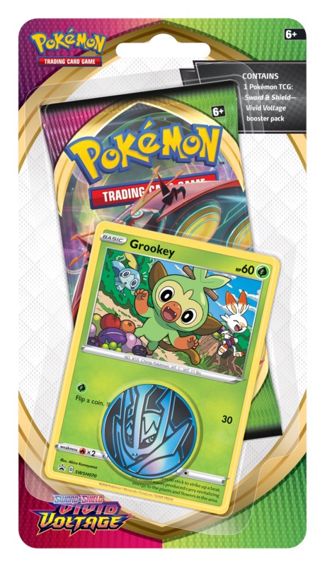 Details about   Pokemon Vivid Voltage TCG Blister Booster Pack Grookey With Coin Sealed/New 