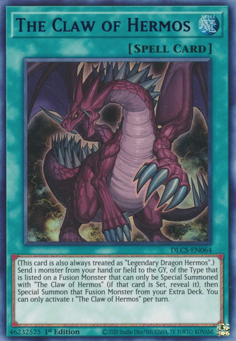 The Claw of HermosDLCS-EN064Ultra Rare1stDragons of LegendYuGiOh 