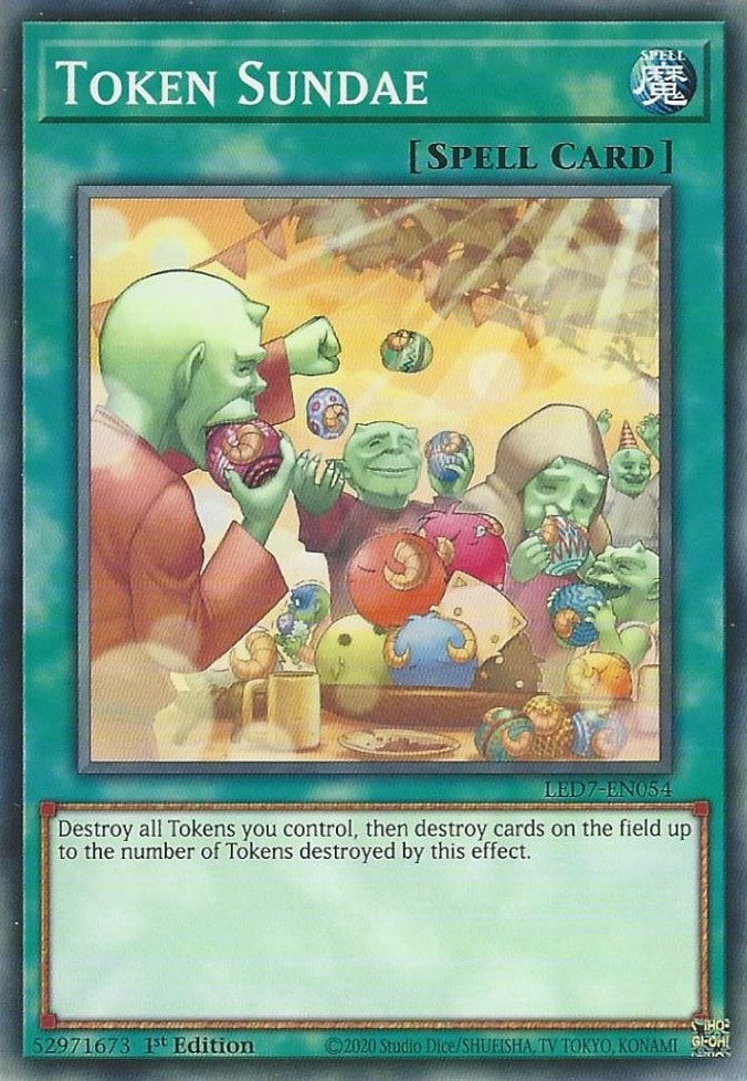 Incredible shopping paradise Manufacturer Price Promote Sale price Token Sundae Yugioh Card