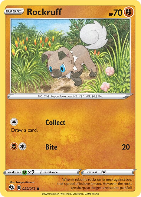 Rockruff card artwork