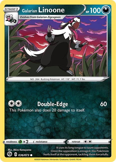 Galarian Linoone card artwork