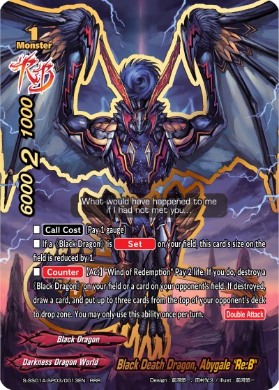 Details about   Bushiroad Future Card Buddyfight Death Bringer Black Dragon Abygale PR/0175EN 
