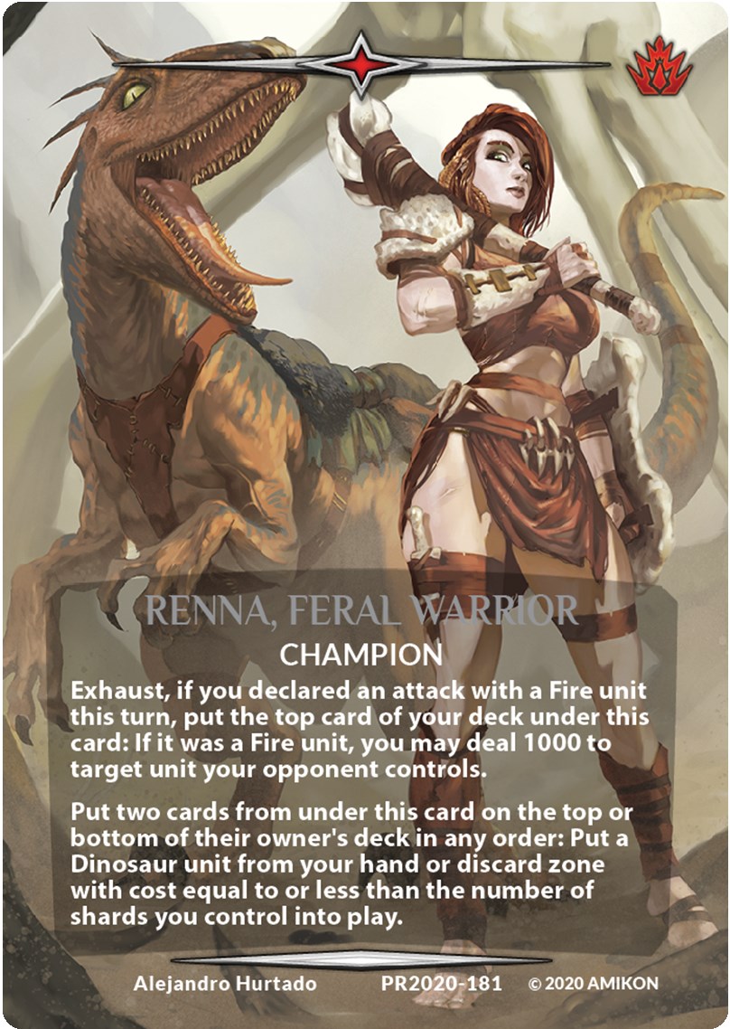 Renna, Feral Warrior (Serial Numbered) - Argent Saga Promos - Argent ...