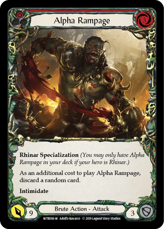 Alpha Rampage - Welcome to Rathe - Flesh and Blood TCG