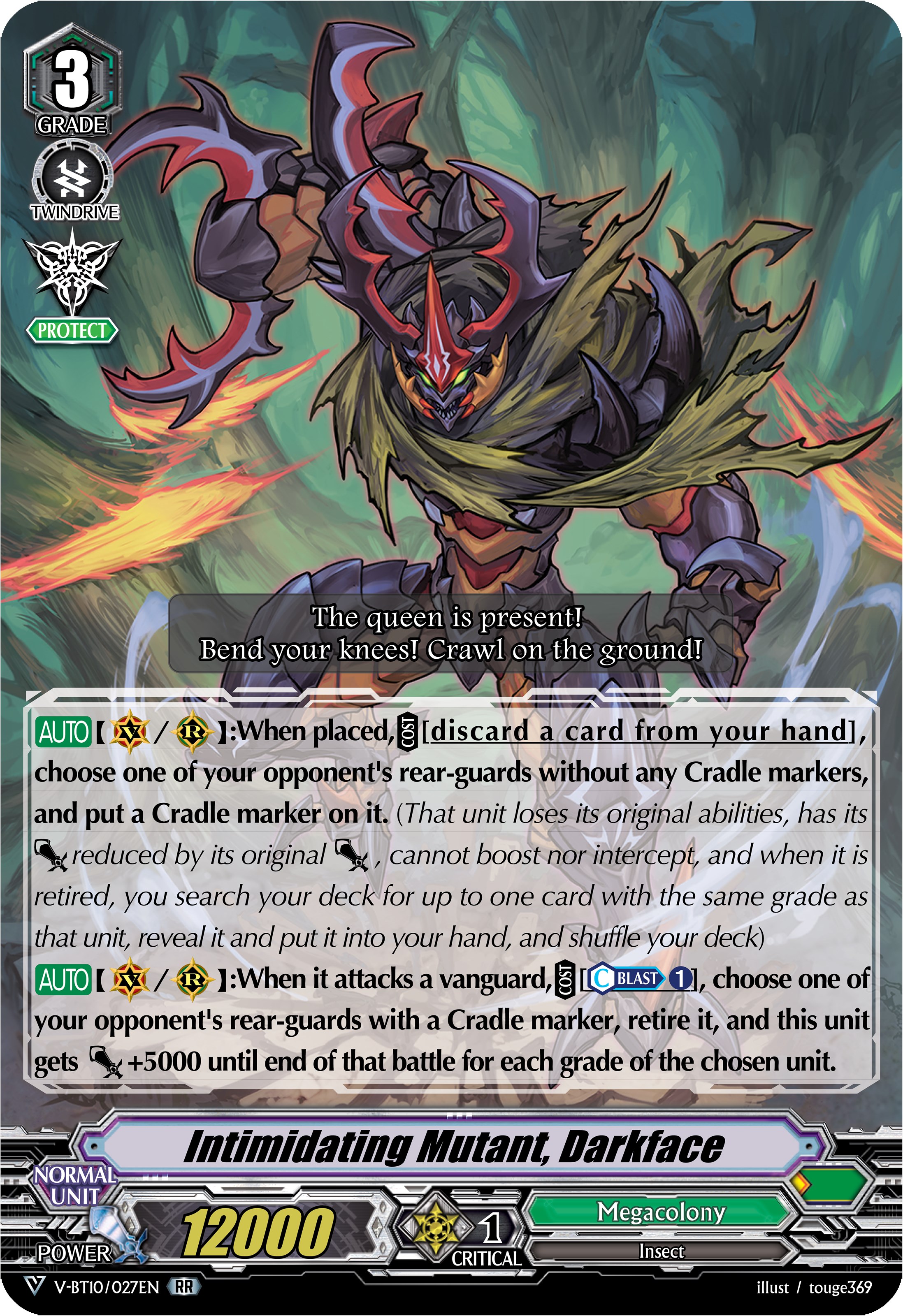 Intimidating Mutant, Darkface - Phantom Dragon Aeon - Cardfight Vanguard