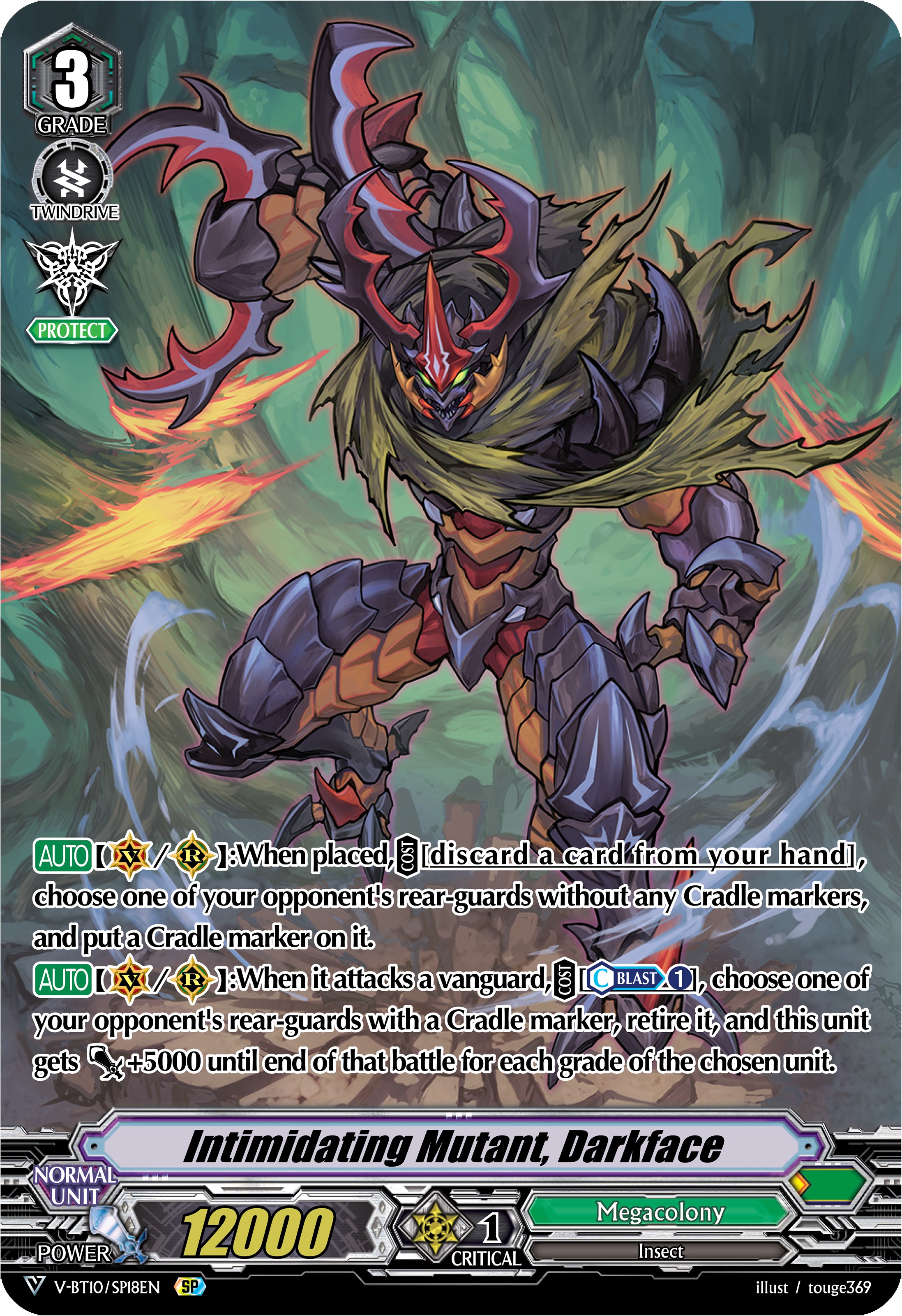Intimidating Mutant, Darkface (SP) - Phantom Dragon Aeon - Cardfight  Vanguard
