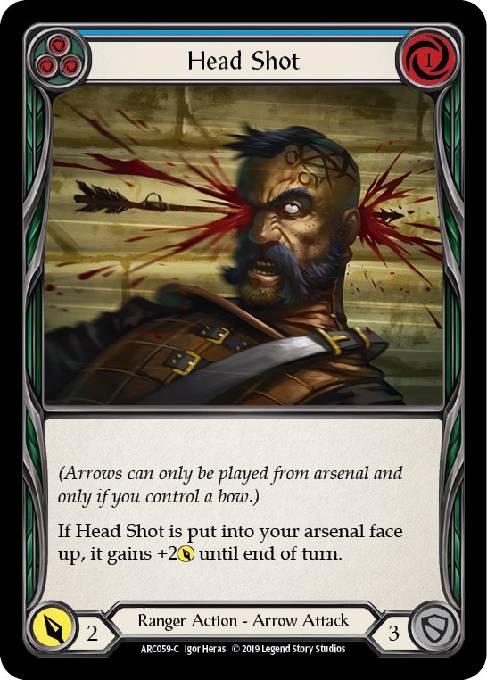 Head Shot (Blue) - Arcane Rising - Flesh and Blood TCG