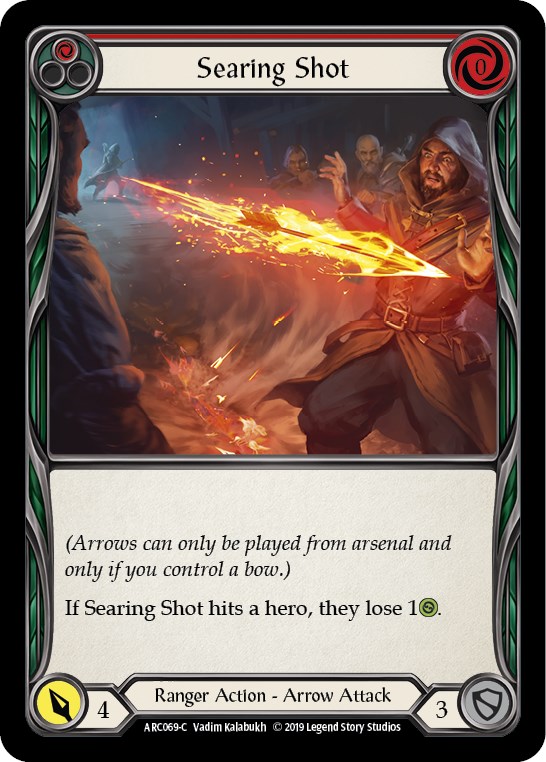 Searing Shot (Red) - Arcane Rising - Flesh and Blood TCG