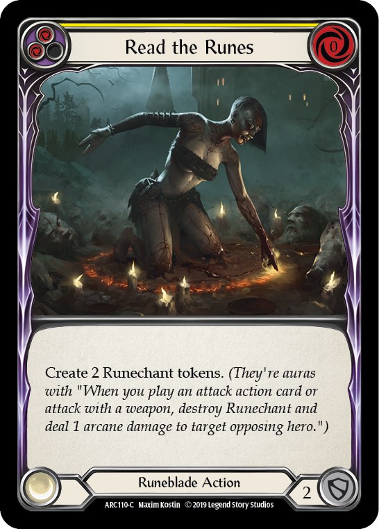 Read the Runes (Yellow) - Arcane Rising - Flesh and Blood TCG
