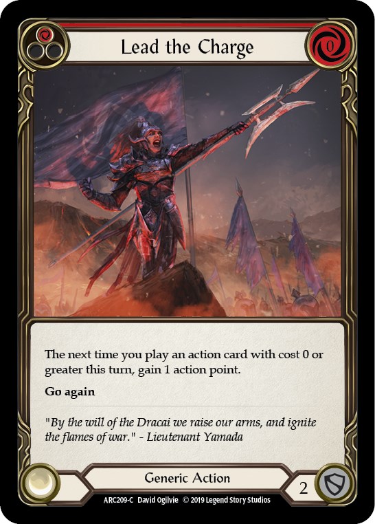 Lead the Charge (Red) Arcane Rising Flesh and Blood TCG
