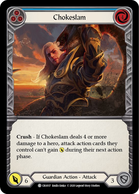 Chokeslam (Blue) Crucible of War Flesh and Blood TCG