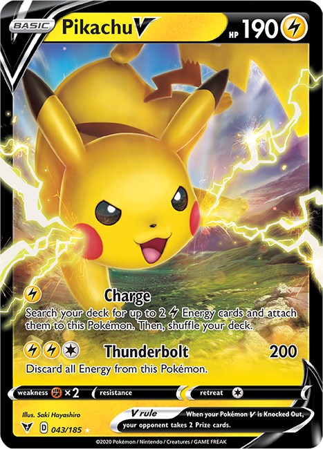 Pikachu V SWSH198 - Ultra Rare Holo Promo Pokemon Card - Near Mint (NM)