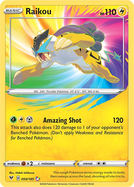 Raikou 50/185 - foil, near mint - Carta de Pokémon TCG