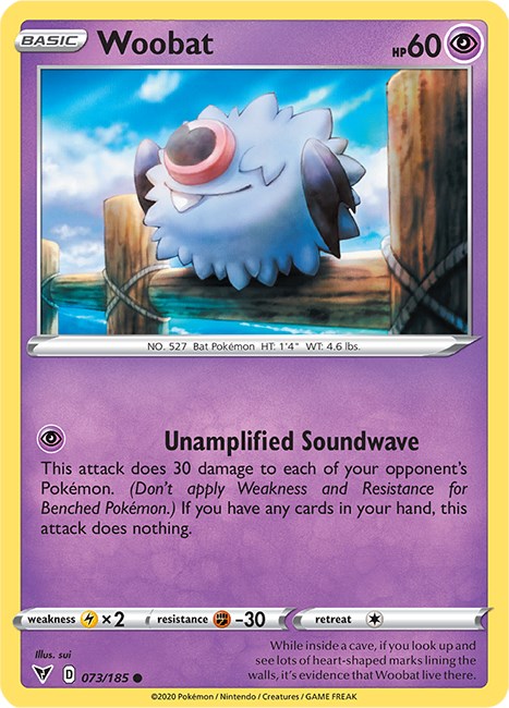 Woobat card artwork