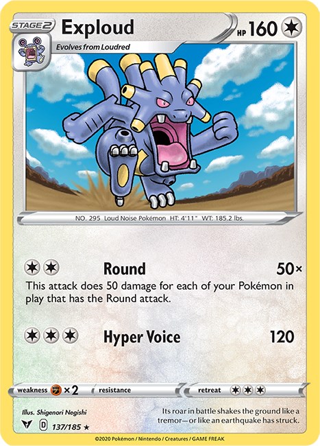 Exploud - Pokémon Normal Raro - 85/119 - Pokemon Card Game