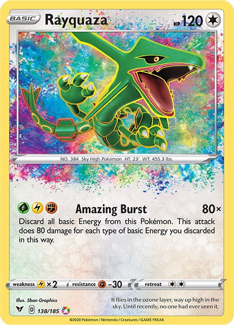 Shining Rayquaza Gold Holo WotC style Pokemon Art Card -  Portugal