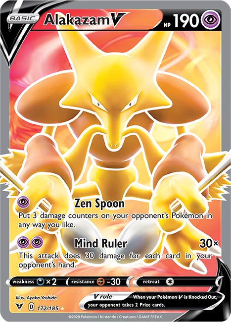 Alakazam (shiny) - Pokemon trading cards (first edition)