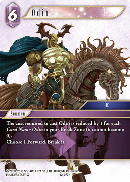 5-101H Hero Near Mint Final Fantasy TCG 8x Twilight Odin Opus V 