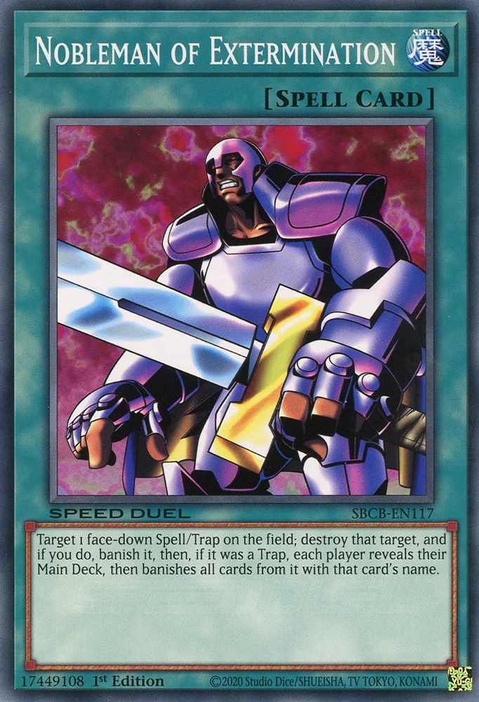 Yu-Gi-Oh! Carta Nobleman Of Extermination (DT01-EN038) – 1st Edition – Comune – Duel Terminal 1