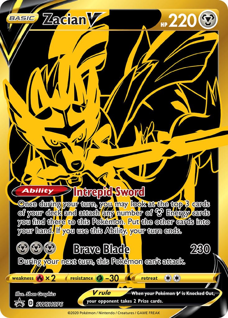 Zacian V - SWSH076 - SWSH: Sword & Shield Promo Cards - Pokemon