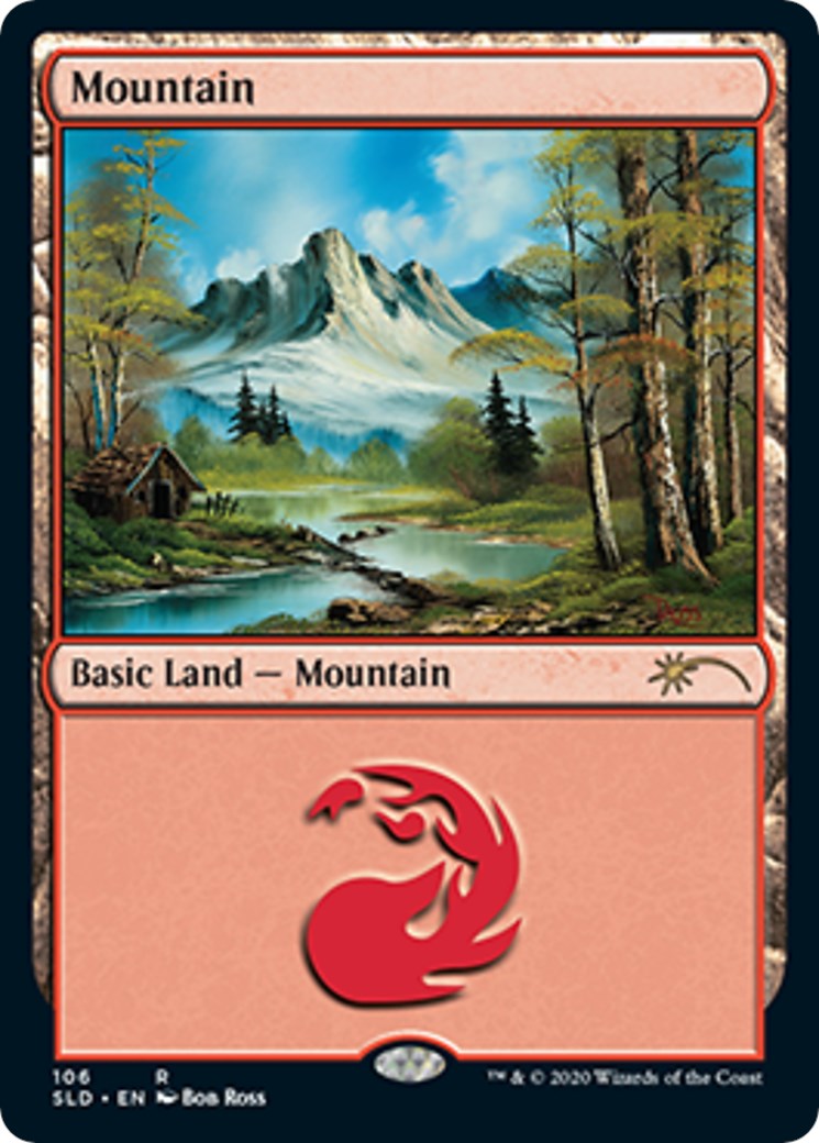 Mountain Bob Ross Secret Lair Drop Series Magic The Gathering