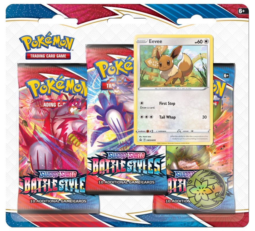 Battle Styles 3 Pack Blister [Eevee] - SWSH05: Battle Styles - Pokemon