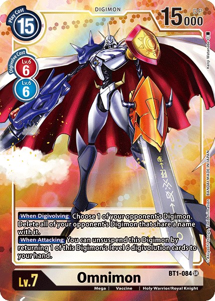 1.0 Omnimon BT1-084 Digimon Card Game Release Special Ver 