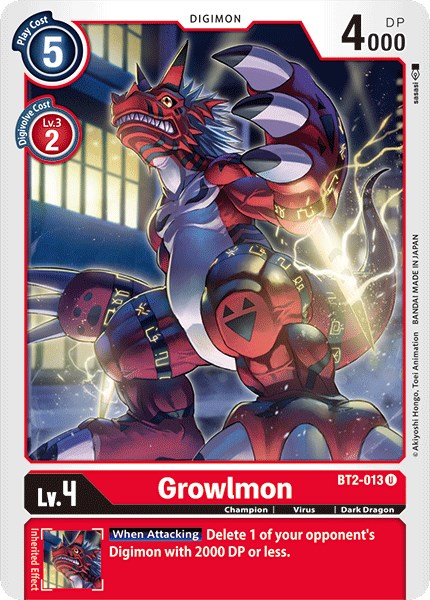 Digimon Card Game Gigimon BT2-001 U 