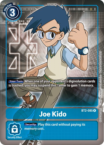 BT2-085 R DIGIMON CARD GAME JOE KIDO TAMER BLUE ENGLISH VERSION 