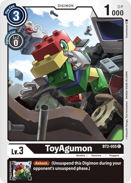 Bo-401 Japanese Digimon Card Booster Series 8 ToyAgumon Armor Purge! 