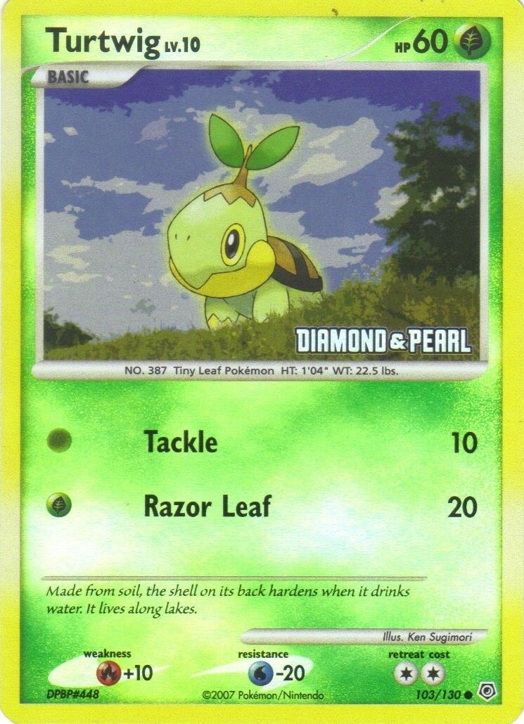 Turtwig Diamond & Pearl Pokemon Card