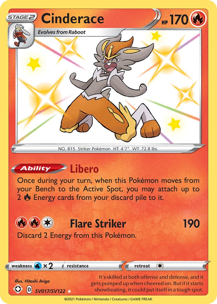 Cinderace Shining Fates Shiny Vault Pokemon Cinderace Shining Fates Shiny Vault Pokemon