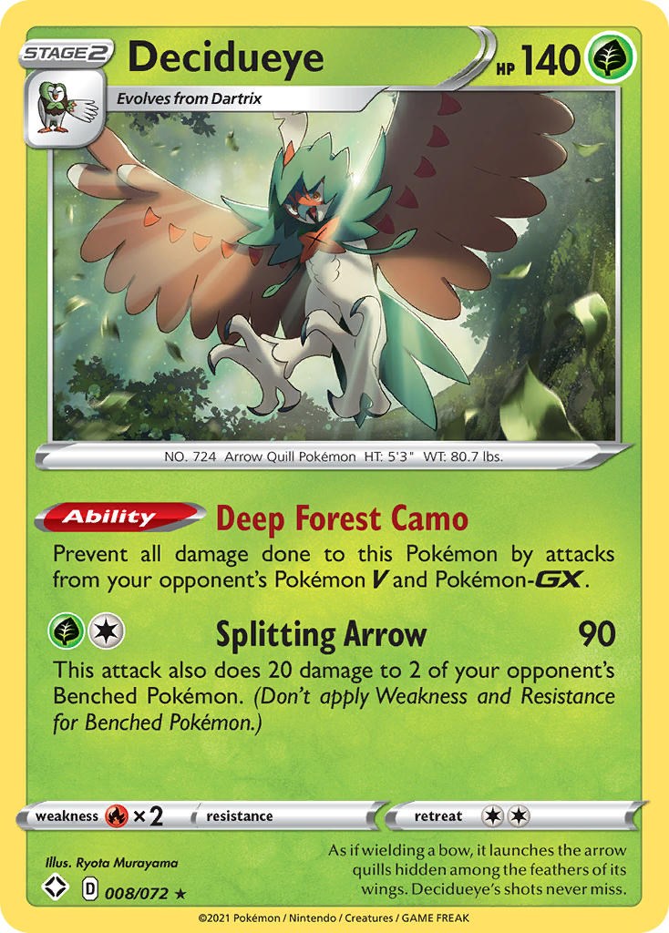 015 Carta Pokemon Decidueye GX Ingles