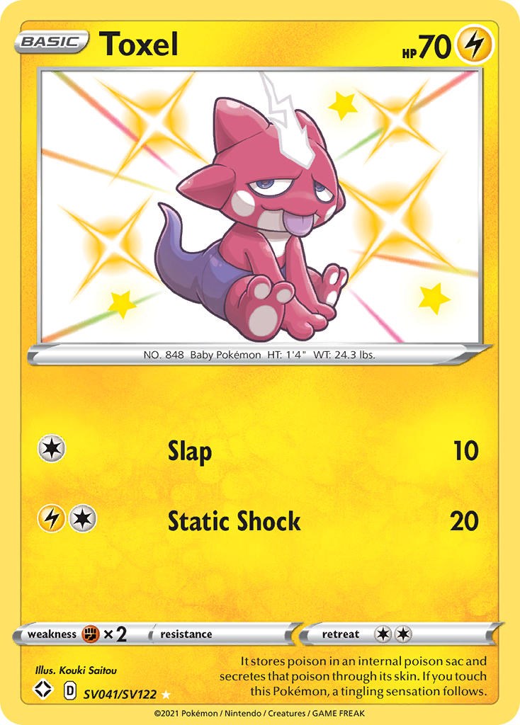 Toxel Shiny Pokemon Custom Card Glitter French English Print 