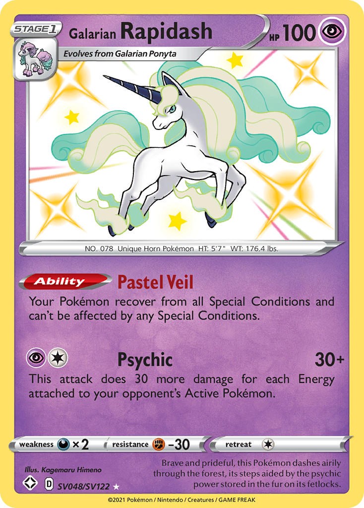 Galarian Rapidash 82/202 NM in Portuguese Sword & Shield Pokémon TCG